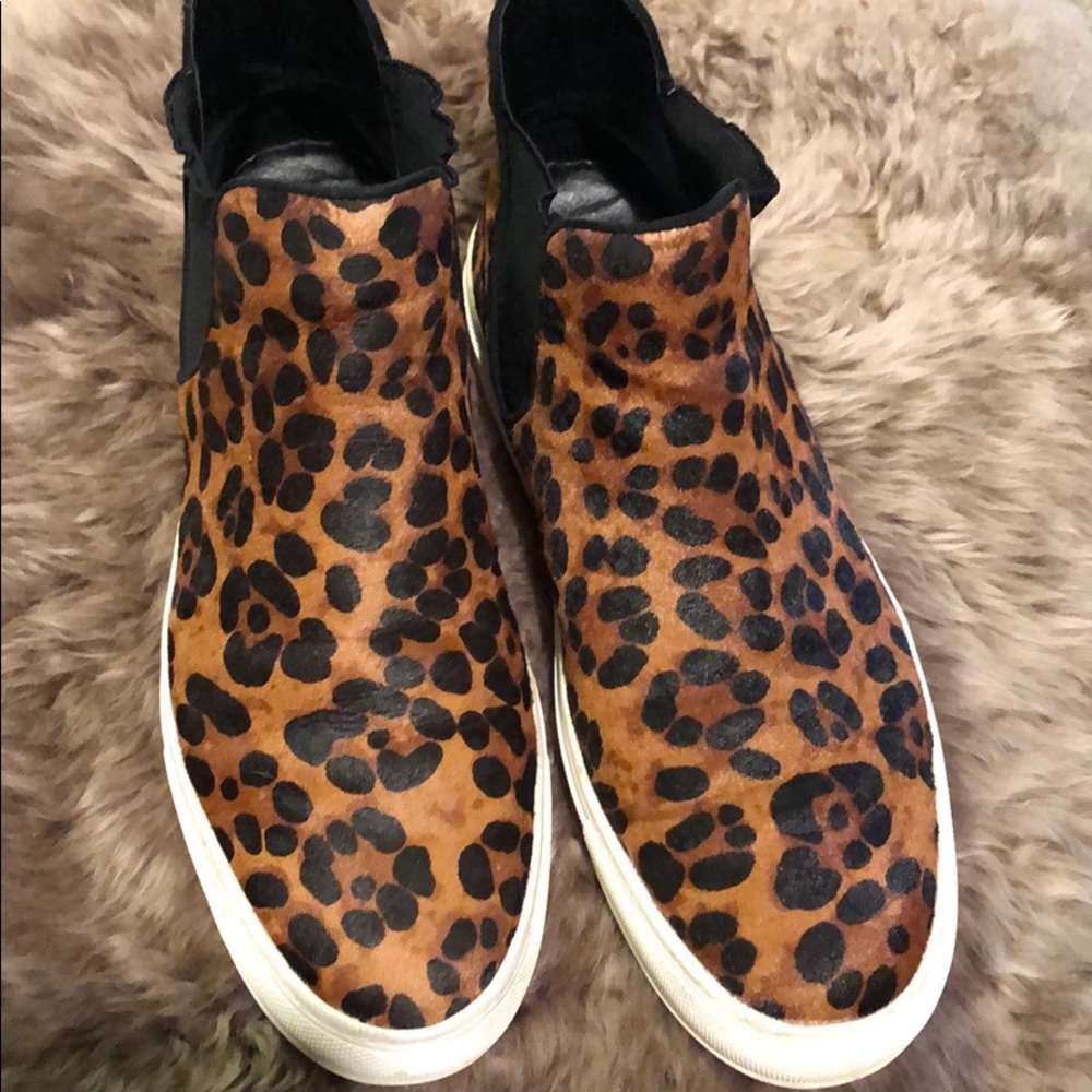 Zara cheetah high top sneakers